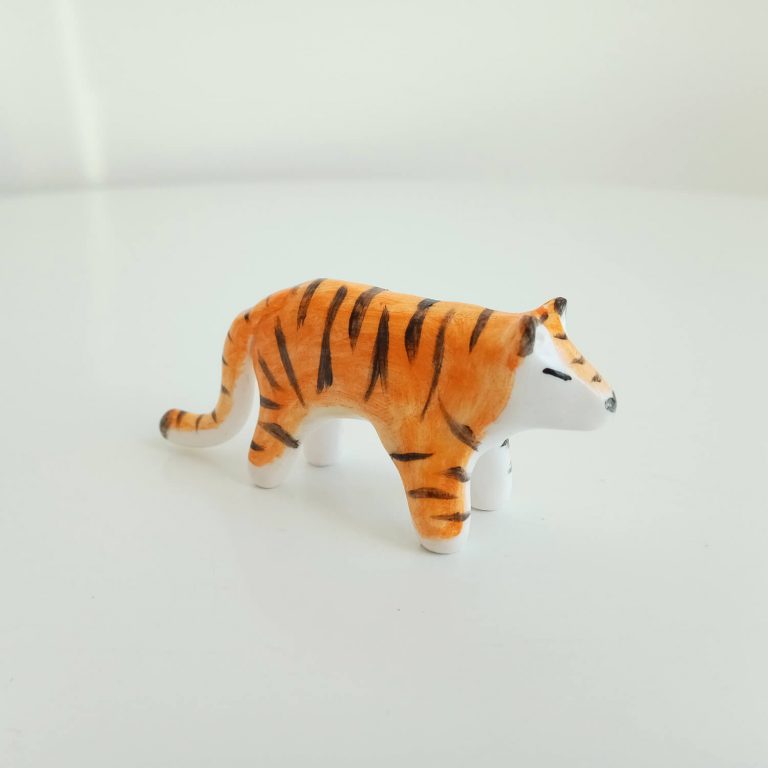 Figurine Tigre Marron Bullyland 63683 - Idéale Pour Les Enfants Ou La Décoration
