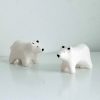 2 figurine ours blanc en argile polymère