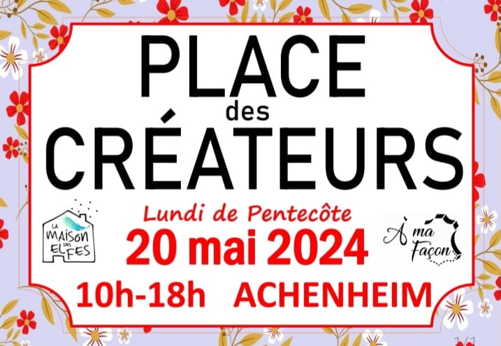 affiche marché de créateurs 20 mai 2024 Achenheim