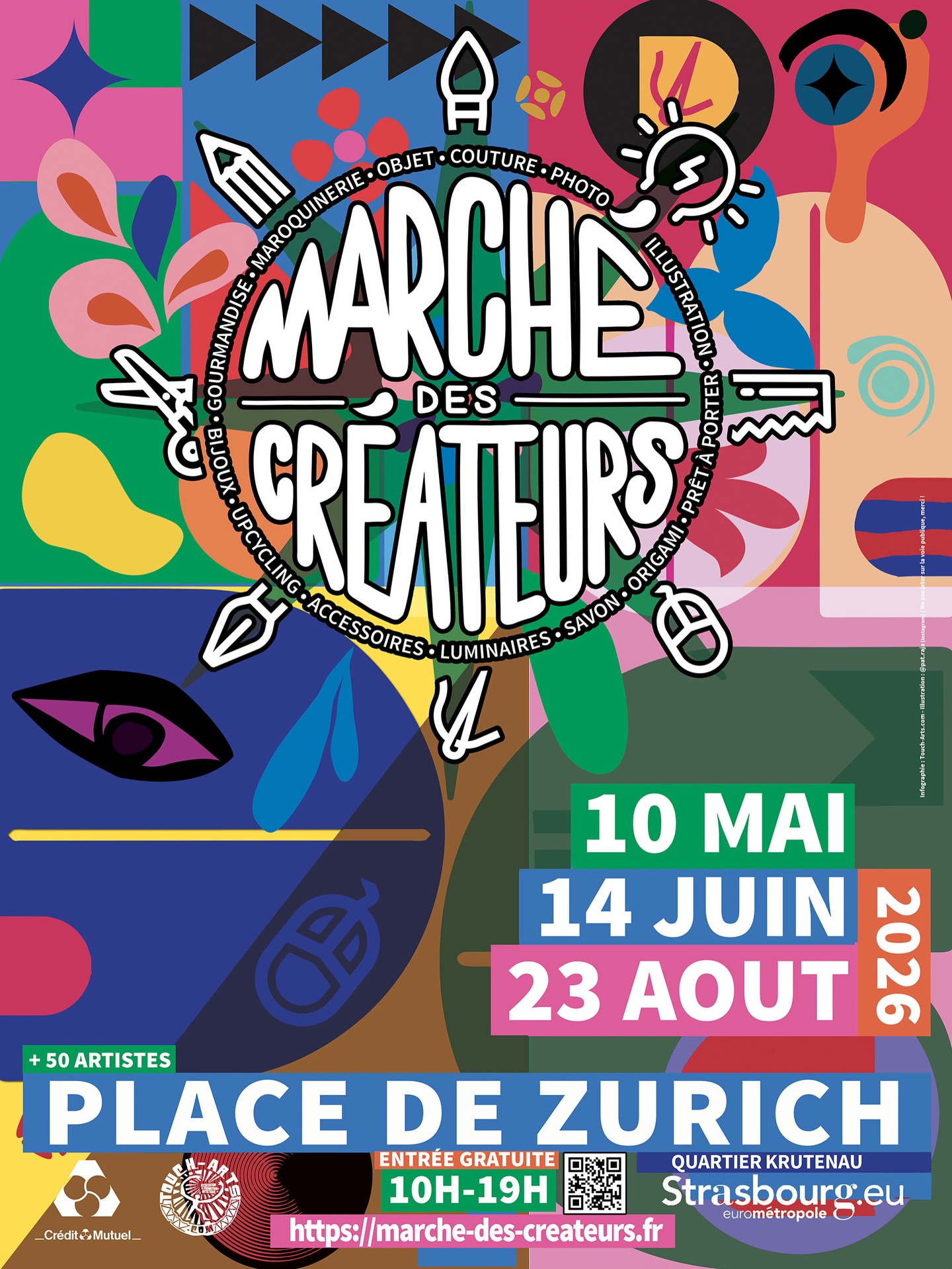 affiche 2026 marché des créateurs place de Zurich