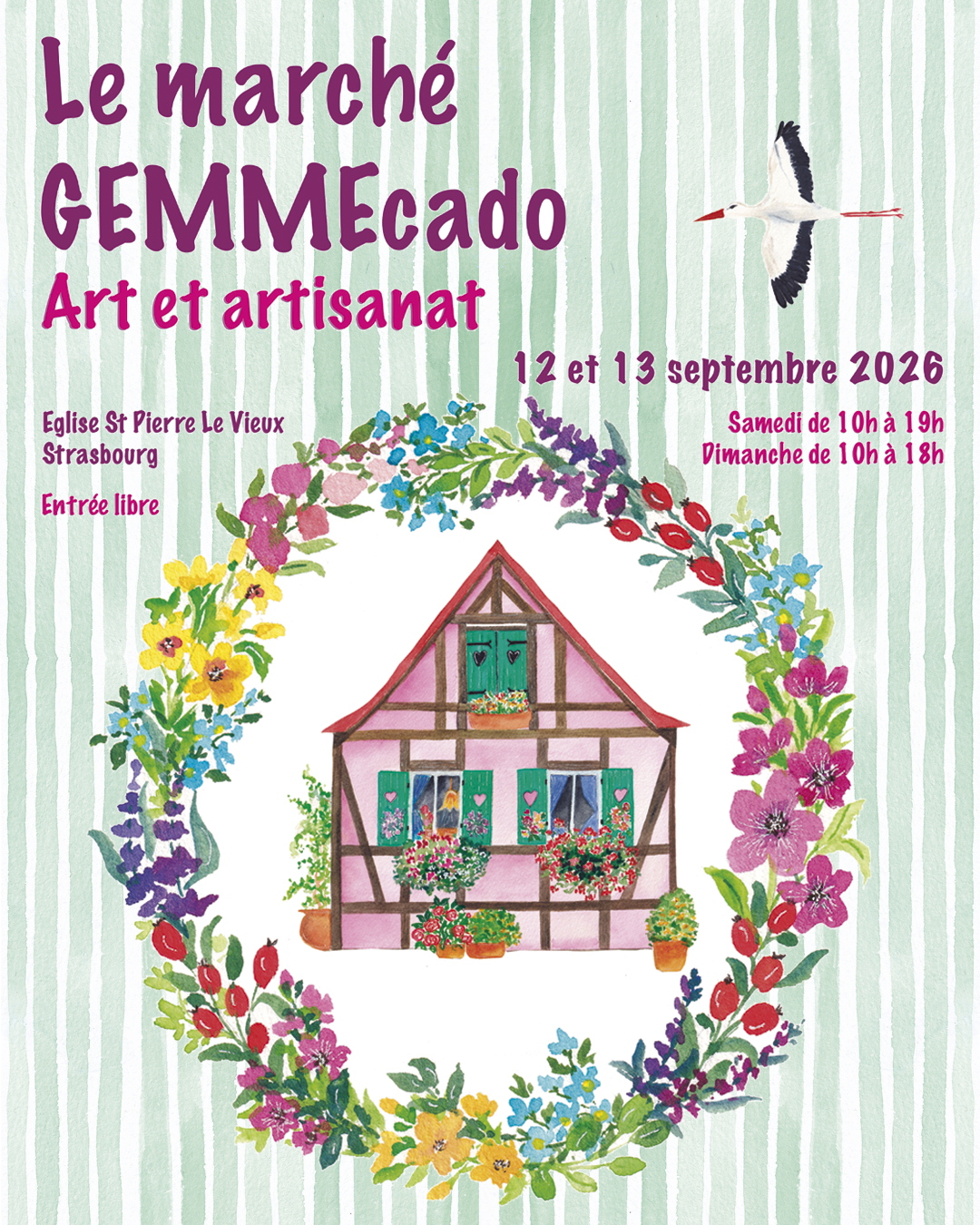 affiche marché organisé par gemmecado